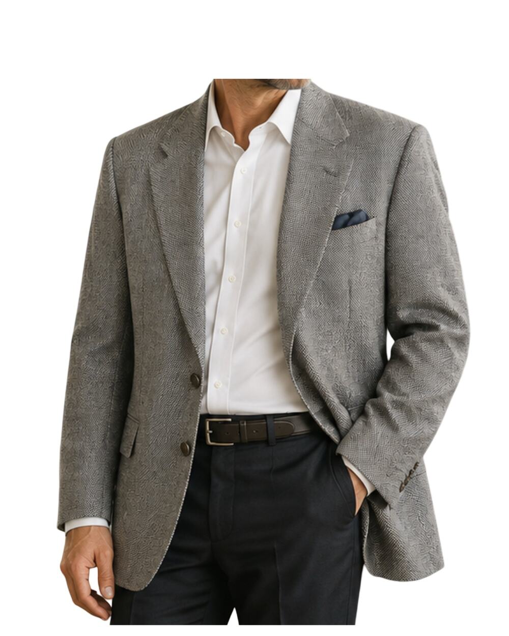 Christian Dior Monsieur Blazer Mens Size 46R Gray Blue Single Breasted Vintage